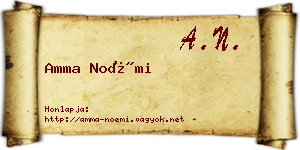 Amma Noémi névjegykártya